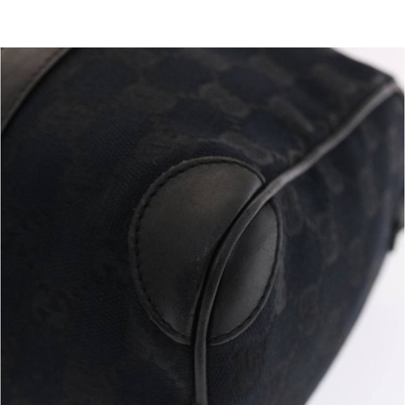 GUCCI GG CANVAS SHERRY Line Handbag Black/White PREOWNED Beautiful Bag - Picture 15 of 16